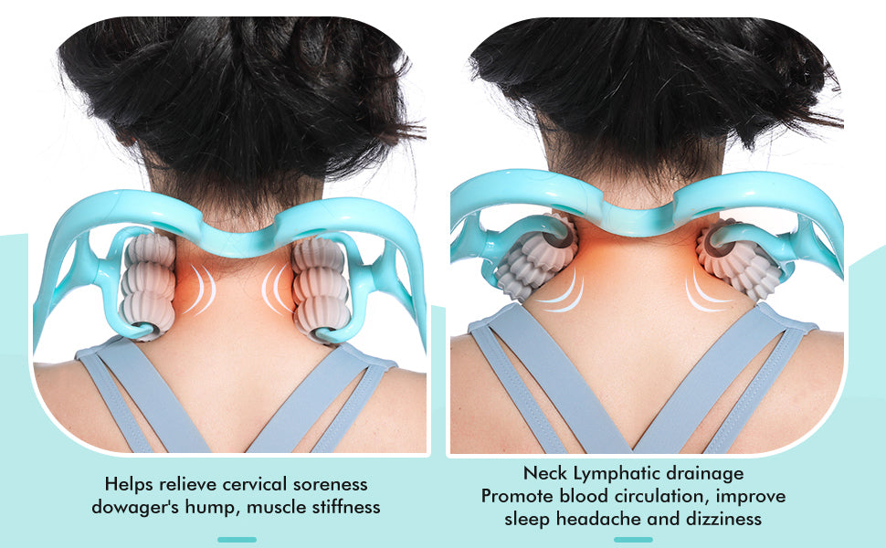 Deep Tissue Neck Massager Roller – Cervical Pain Relief Massage Tool