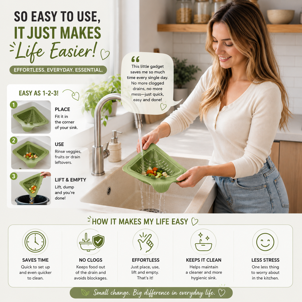 SnapCatch Sink Strainer