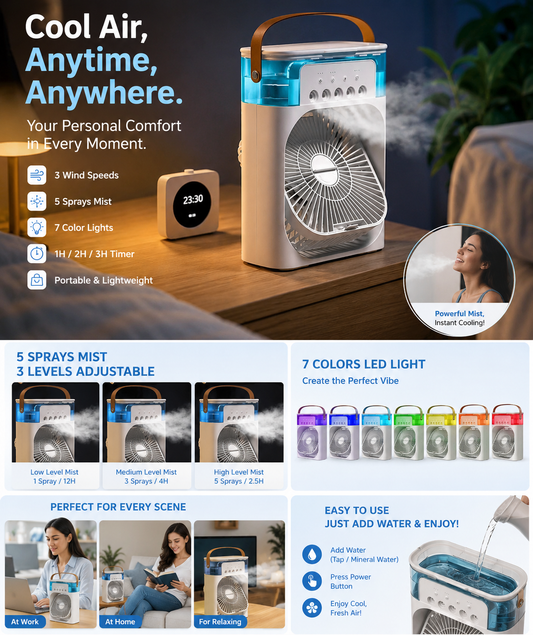 Kingtown Arctic Breeze™ Personal Room Cooler – Portable Cooling Anywhere