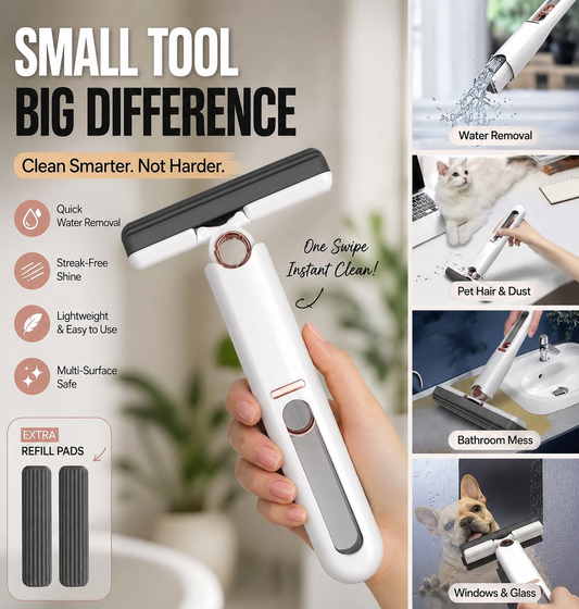 QuickClean Mini Mop™ – Kitchen, Glass, Floor & Car Cleaning Tool