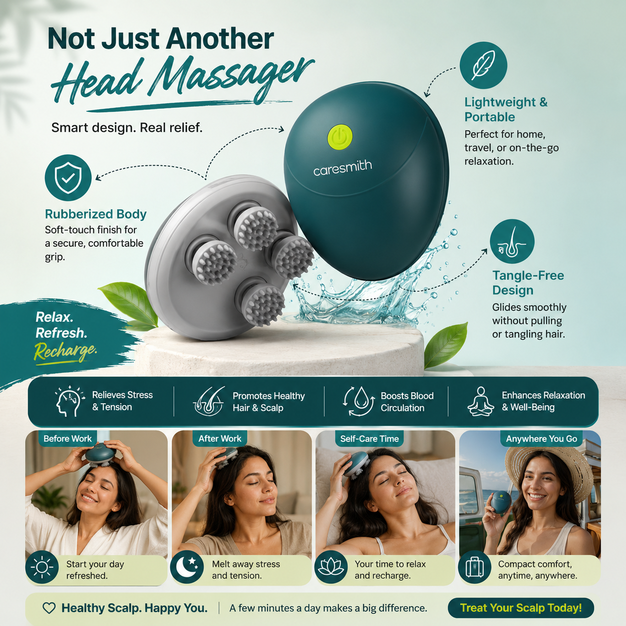 ScalpZen™ Pro – 96-Point Deep Scalp Therapy Massager